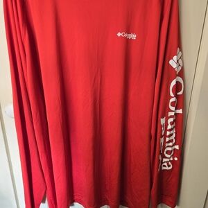 Columbia Bold Red Graphic Long Sleeve Shirt